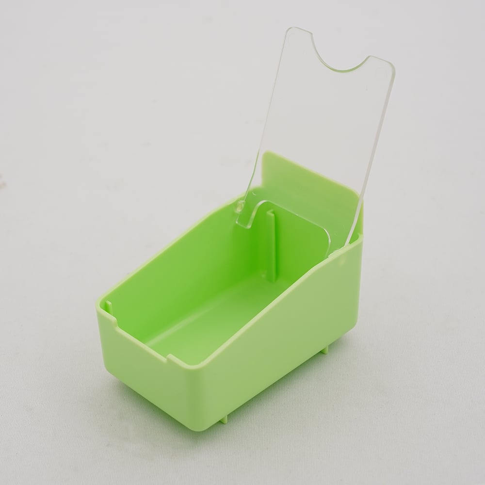 Combination medication box with lid, large, green, 1 piece