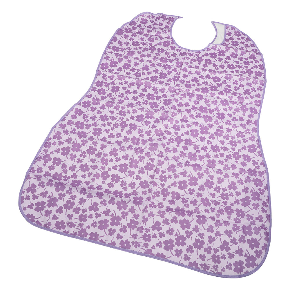長持ちする大きなお食事エプロン（パープル）　403720-132 1枚