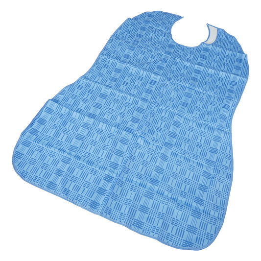 長持ちする大きなお食事エプロン（ブルー）　403720-10 1枚