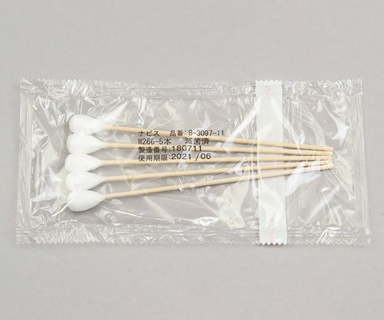 Bescare Hospital Cotton Swabs φ12×152mm 5 swabs/bag×60 bags W266-5 swabs 1 box (5 swabs×60 bags)