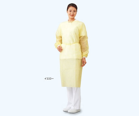 プロシェア アイソレーションガウン イエロー 25枚入　PS-Y 1箱(1枚×25袋入)