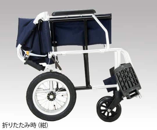 介助車いす　（介助式／アルミ製／背折れタイプ／紺）　NR-100SB 1台