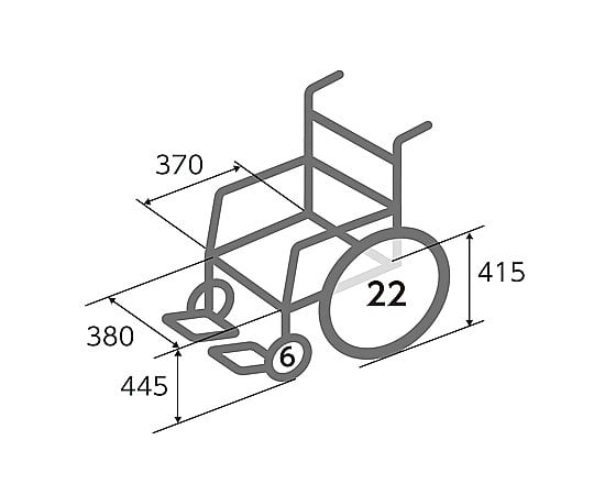 介助車いす　（介助式／アルミ製／背折れタイプ／紺）　NR-100SB 1台