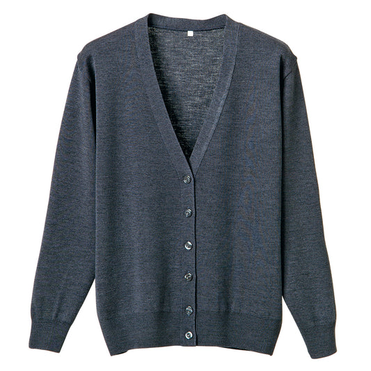 抗ピル長袖カーディガン　グレー　M　D-1001 1枚