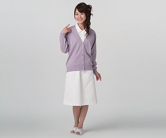 Anti-pill long sleeve cardigan purple L D-1001 1 piece