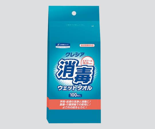 ジャンボウエット消毒タオル詰替え用　140×200mm　100枚入　64125 1パック(100枚入)