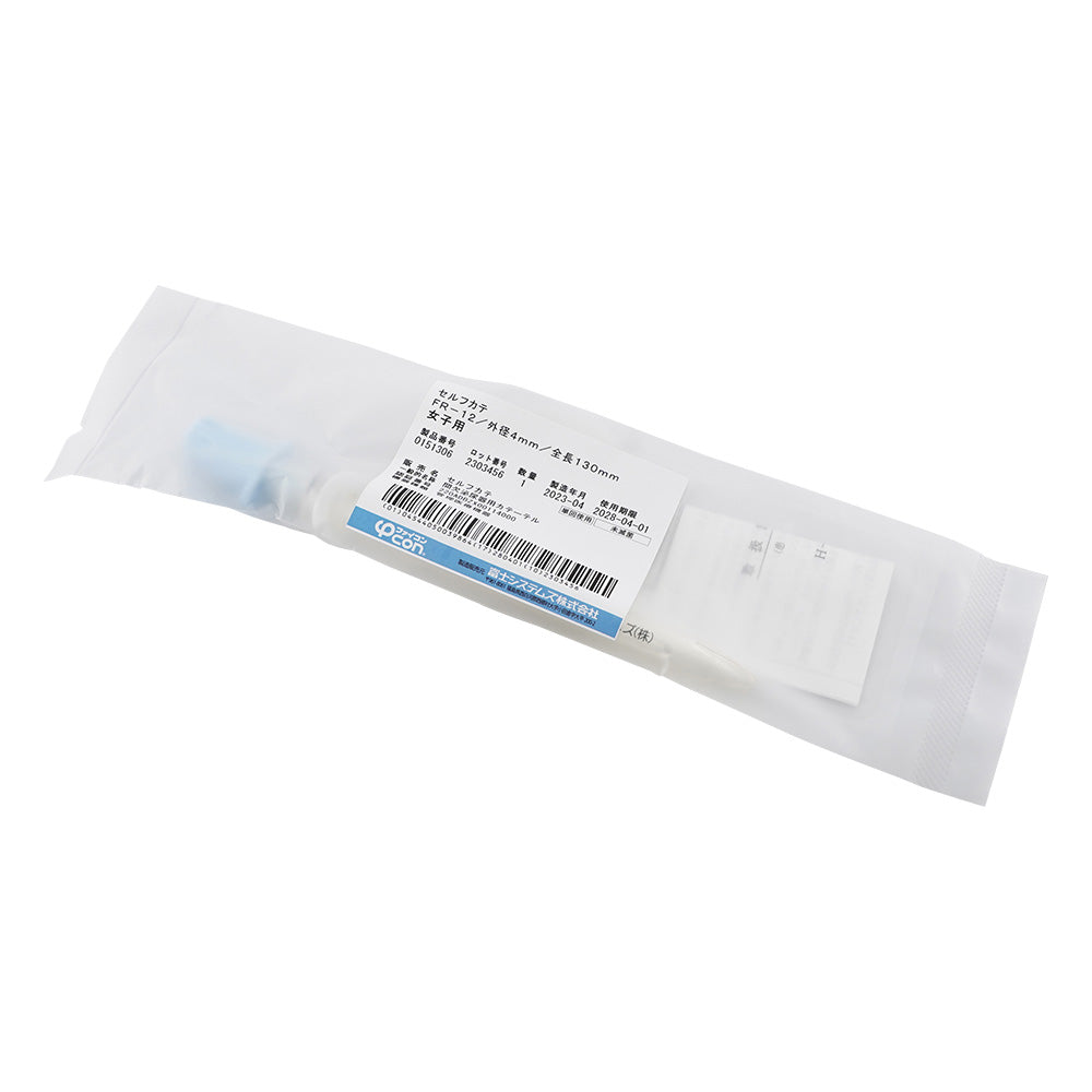 Self-catheterization catheter, silicone, for women, 12Fr (φ4.0×130), 1 box (5 pieces) 0151306 1 box (5 pieces)