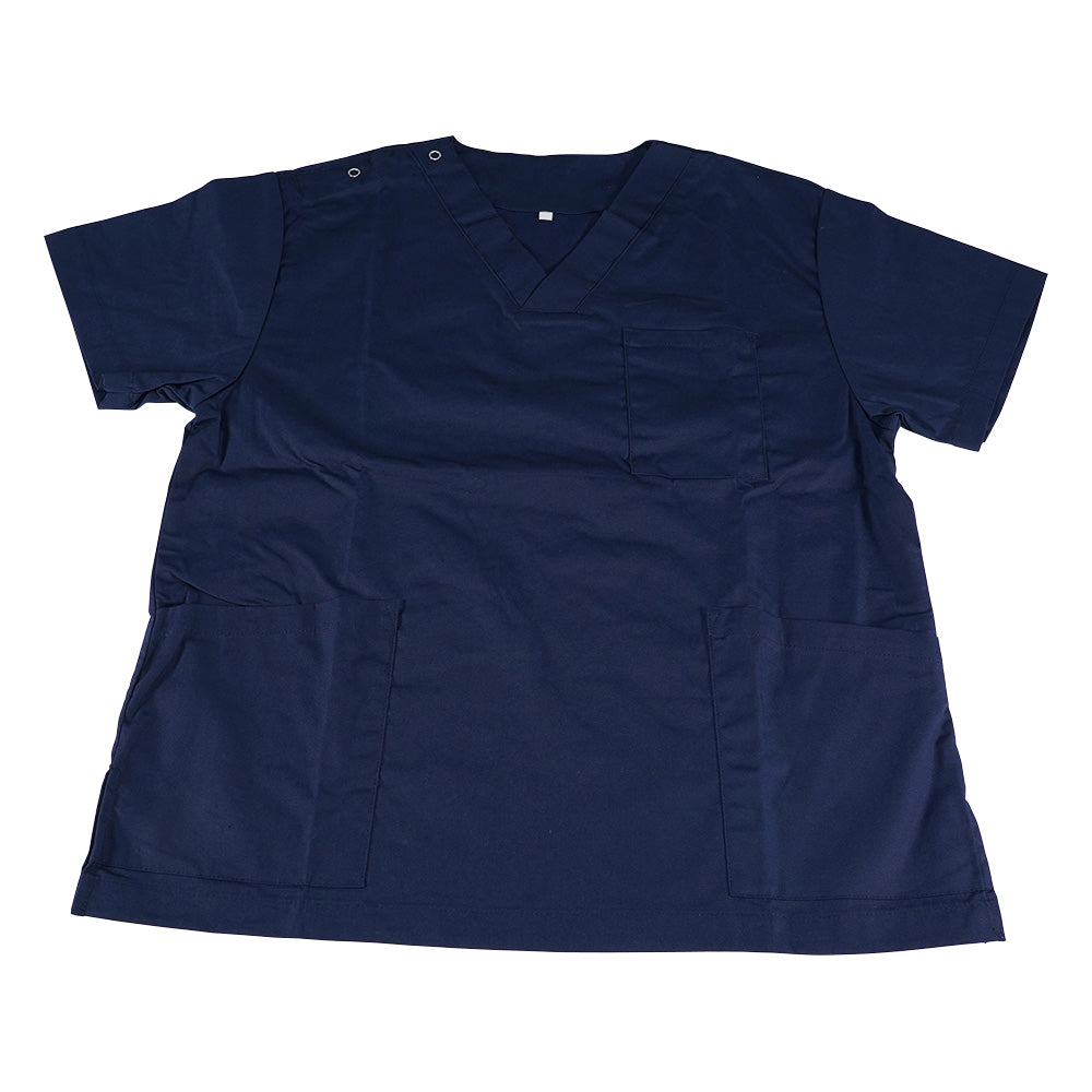 Wear Scrub (dot button on right shoulder/slits on both sides) Indigo blue/M DS-2001 1 piece