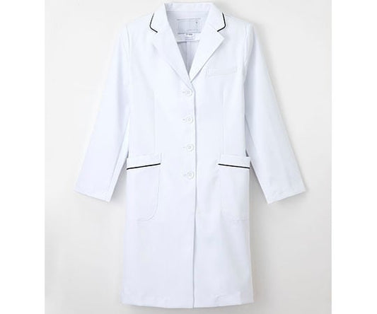 女子診察衣　（シングル／ネイビーライン）　Ｌ　FT4550 1枚