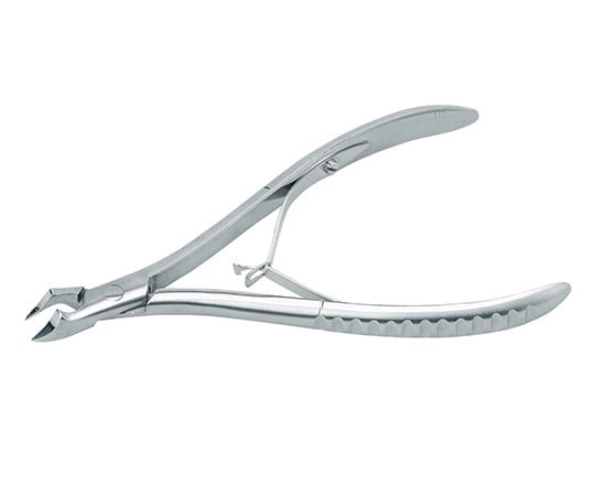 小型ニッパ式爪切り アングル刃 全長100mm　NAIL-SAT 1個