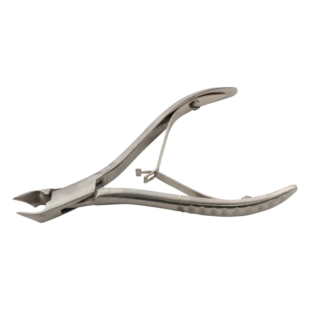小型ニッパ式爪切り アングル刃 全長100mm　NAIL-SAT 1個