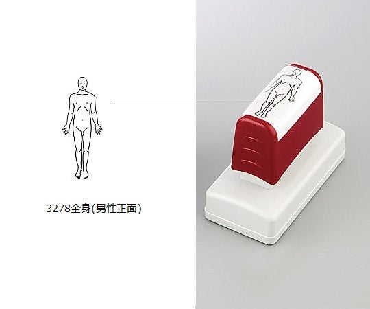 医療用スタンプ　全身男性正面　3278 全身(男性正面) 1個