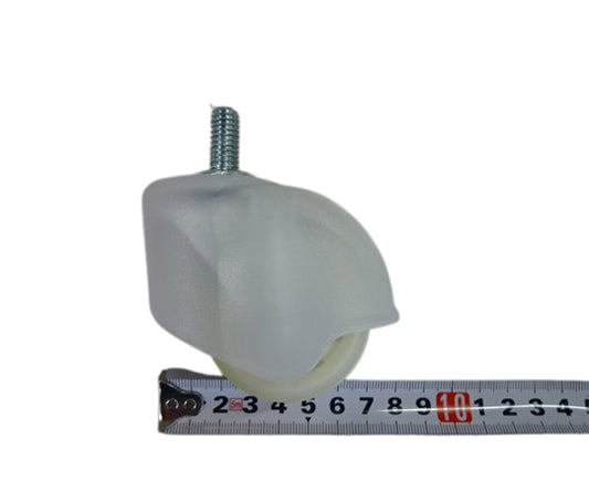 φ50 Single Wheel Caster for Navigator Stand with Cover, White, 1 Piece