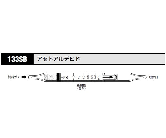 ガス検知管 アセトアルデヒド 1箱（10本入）　133SB 1箱(10本入)