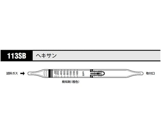 ガス検知管 ヘキサン 1箱（10本入）　113SB 1箱(10本入)