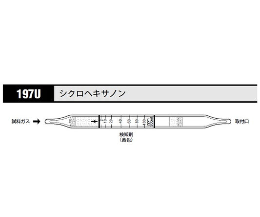 ガス検知管 シクロヘキサノン 1箱（10本入）　197U 1箱(10本入)