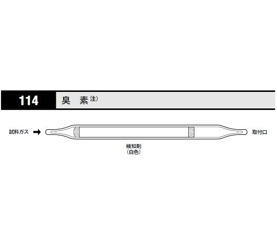 ガス検知管 臭素 1箱（10本入）　114 1箱(10本入)