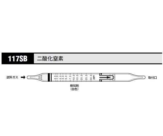 가스 검지관 이산화질소 1상자(10개입) 117SB 1상자(10개입)