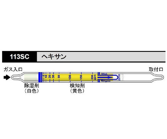 ガス検知管 ヘキサン 1箱（10本入）　113SC 1箱(10本入)