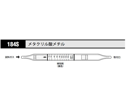 Gas detector tube Methyl methacrylate 1 box (10 tubes) 184S 1 box (10 tubes)