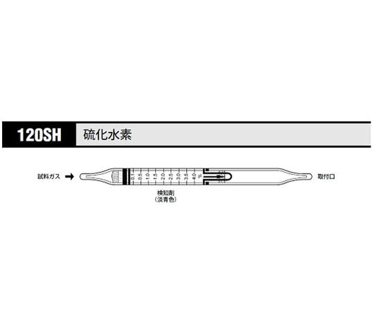 ガス検知管 硫化水素 1箱（10本入）　120SH 1箱(10本入)