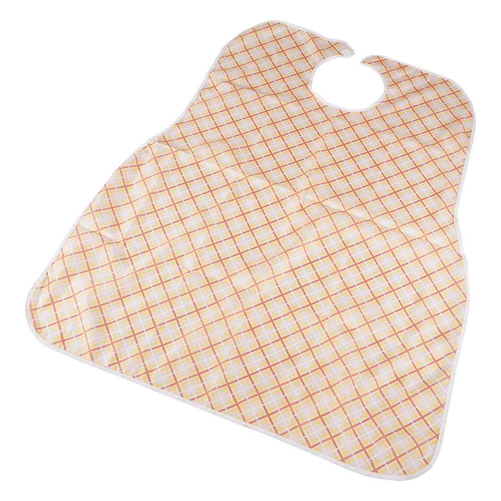 食事用エプロン　チェックピンク　2500 1枚