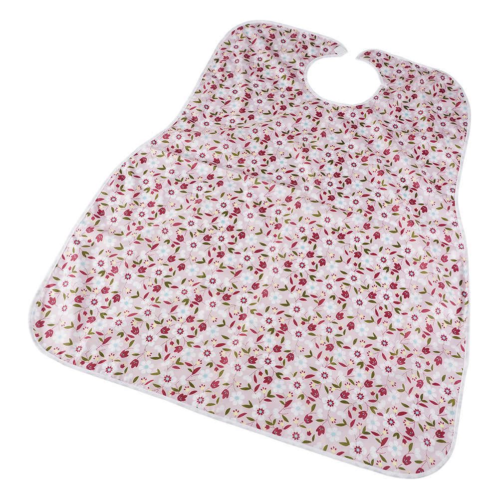 食事用エプロン 花ピンク　2500 1枚