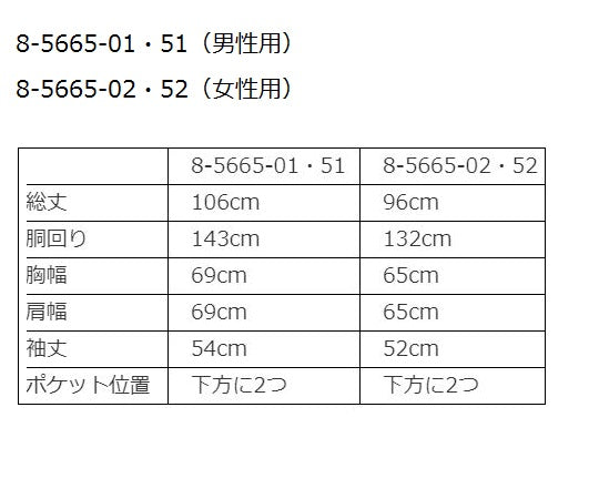 ディスポコート　（総丈約96cm） 1枚入　女性用 1枚