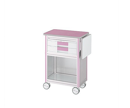 European Cart II (with auxiliary top, round-table type) 2-tier pink 630 x 400 x 855 mm ES-B2P 1 unit