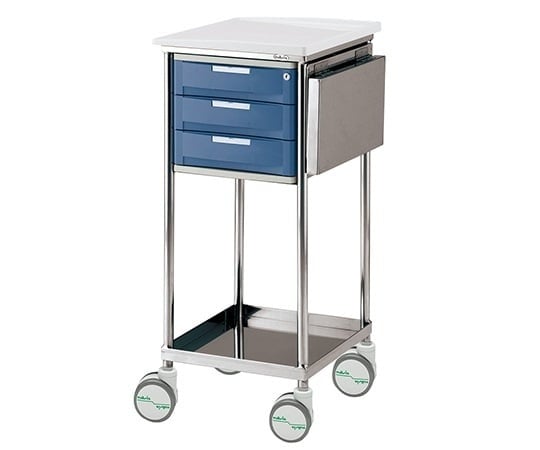 [Defective product] 8-5893-22 Navismate Tray Wagon with auxiliary top, 3-tier box, blue, 1 unit