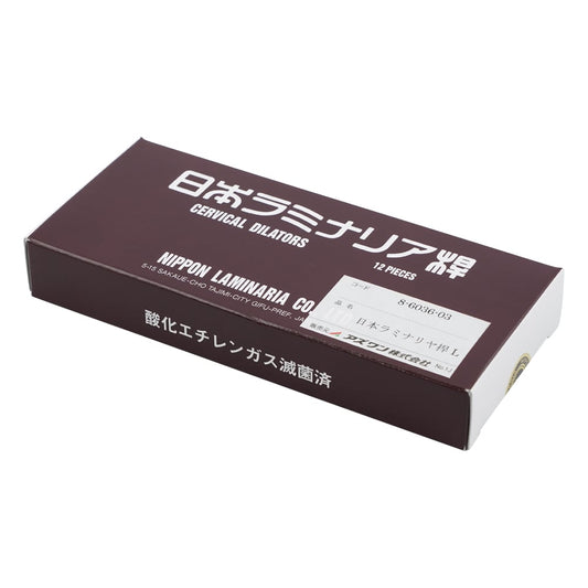 日本ラミナリア桿（子宮頚管拡張器）1箱（12本入）　L　(太) 1箱(12本入)