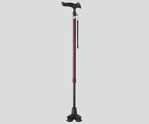 Extendable 4-point walking stick (Karugamo E4-point DX) Red WB3776 1 piece