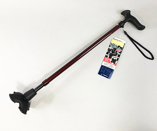 Extendable 4-point walking stick (Karugamo E4-point DX) Red WB3776 1 piece
