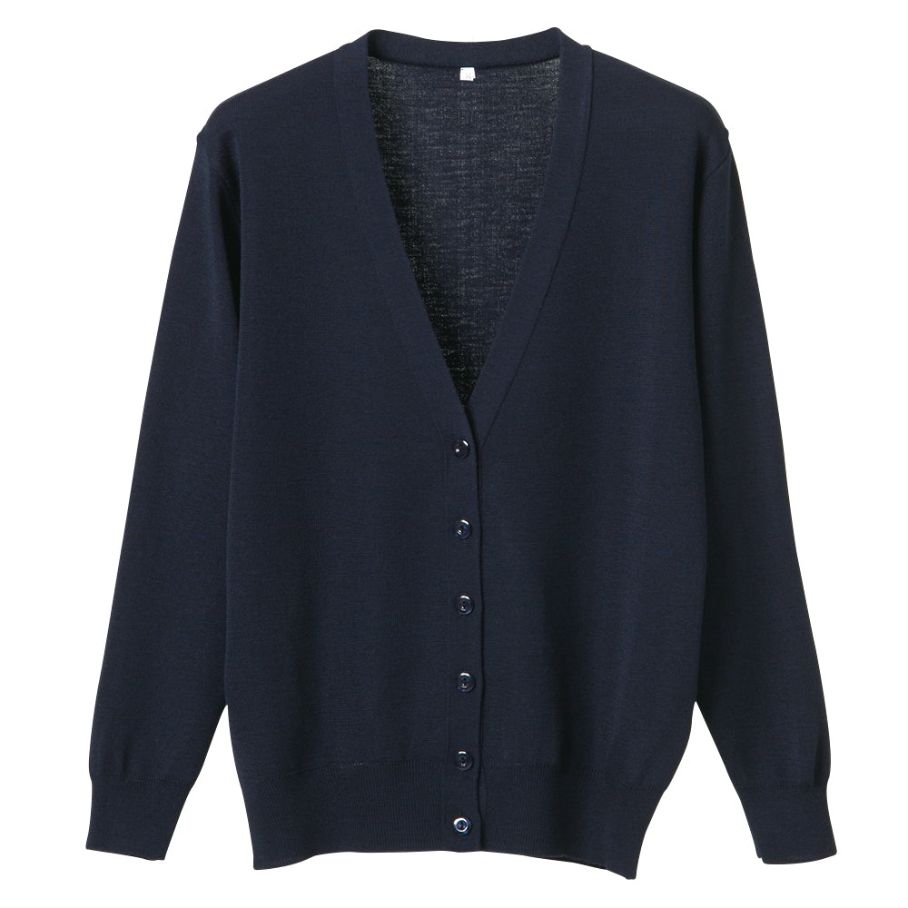 抗ピル長袖カーディガン　濃紺　M　D-1001 1枚