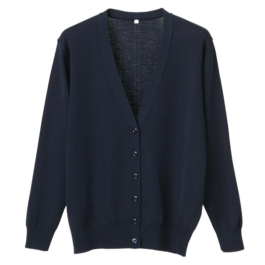抗ピル長袖カーディガン　濃紺　M　D-1001 1枚