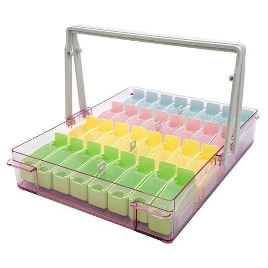 Combination Medication Box Set, Piece (Small) Set, Pink, YM-32L-PC, 1 Set