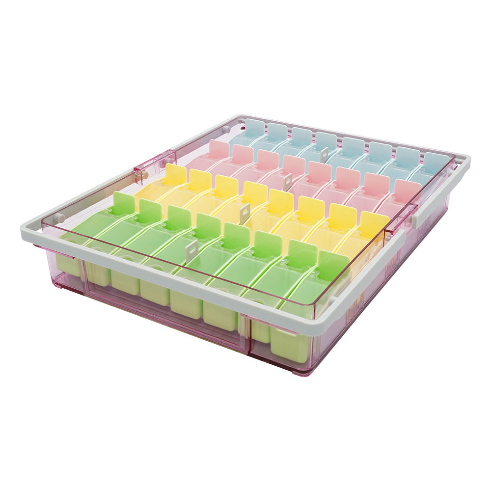 Combination Medication Box Set, Piece (Small) Set, Pink, YM-32L-PC, 1 Set