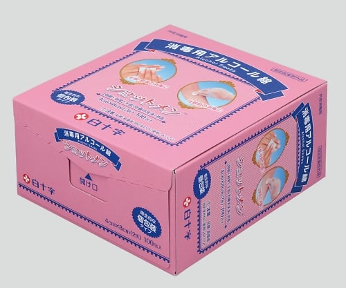 샷멘(소독용 알코올면) 40×80(2절) 1상자(1장×100포입) 11509 1상자(1장×100포입)