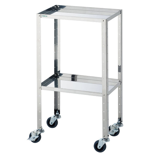 Stainless steel silent wagon (assembly required) Regular 2-tier 464 x 314 x 846 1 pc