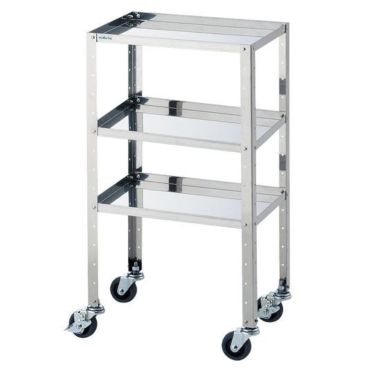 Stainless steel silent wagon (assembly required) Regular 3 shelves 464 x 314 x 846 1 unit