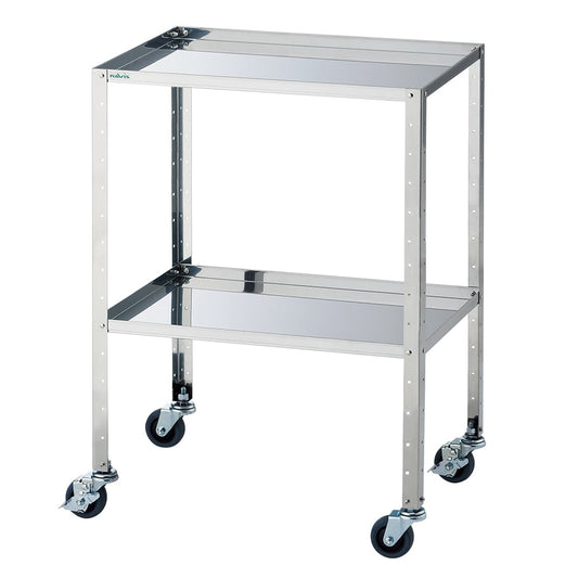 Stainless steel silent wagon (assembly required) Large 2-tier 614 x 414 x 846 1 unit