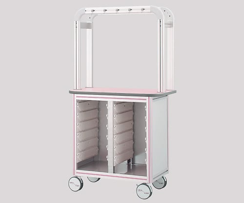 Infusion workbench (single-sided type, compatible with 2 rows of Altia half trays) 900 x 500 x 1650 Pink OT9-2LP 1 unit