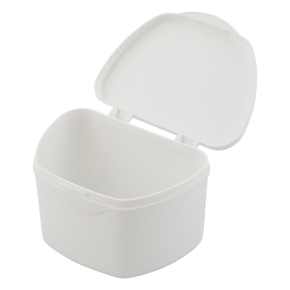 Denture case (denture box) White, large, 10 pieces, 1 box (10 pieces)
