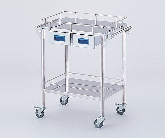 스토리지 스테인리스 카트 2단 블루 (폭 600mm/서랍 2개) CHS-2H 1대