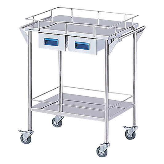 스토리지 스테인리스 카트 2단 블루 (폭 600mm/서랍 2개) CHS-2H 1대