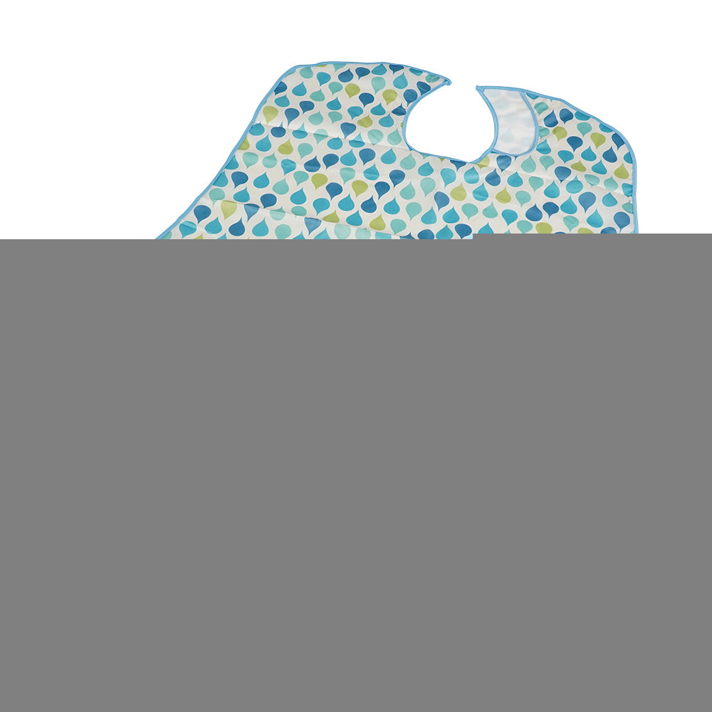 食事用エプロン ソフラピレンエプロンしずく　ブルー　102240 1枚