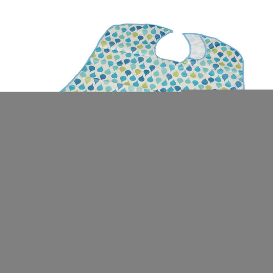 食事用エプロン ソフラピレンエプロンしずく　ブルー　102240 1枚