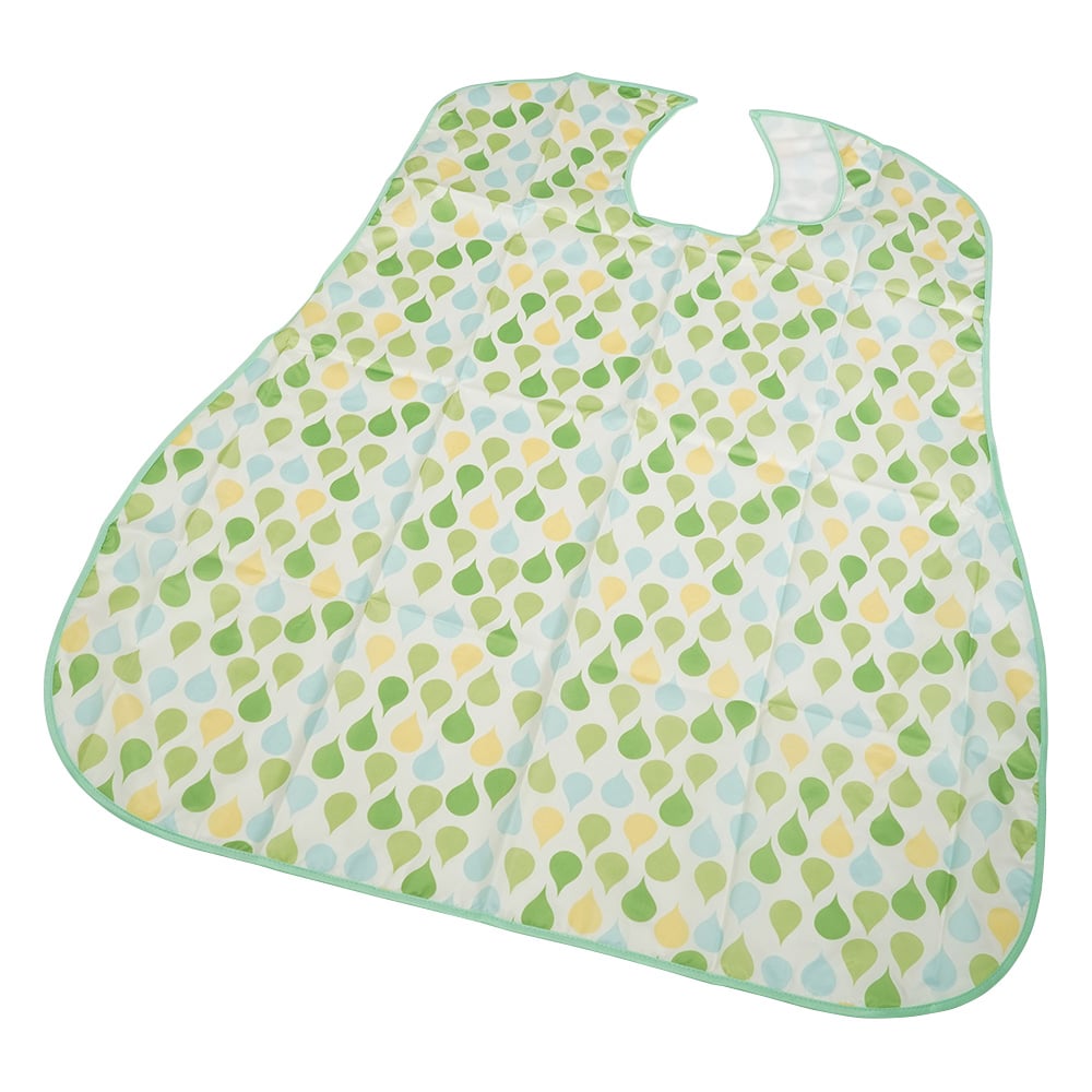 食事用エプロン ソフラピレンエプロンしずく　グリーン　102242 1枚