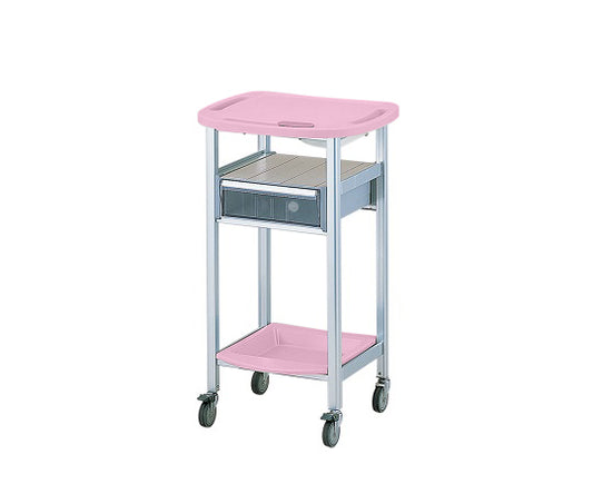 Computer treatment cart, fixed type (with drawer), pink, AO-KH-P, 1 unit