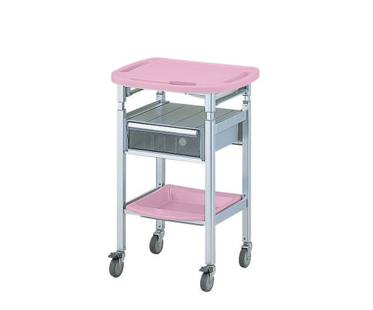 Computer Processing Cart, Height Adjustable (with Drawer), Pink, AO-SH-P, 1 pc